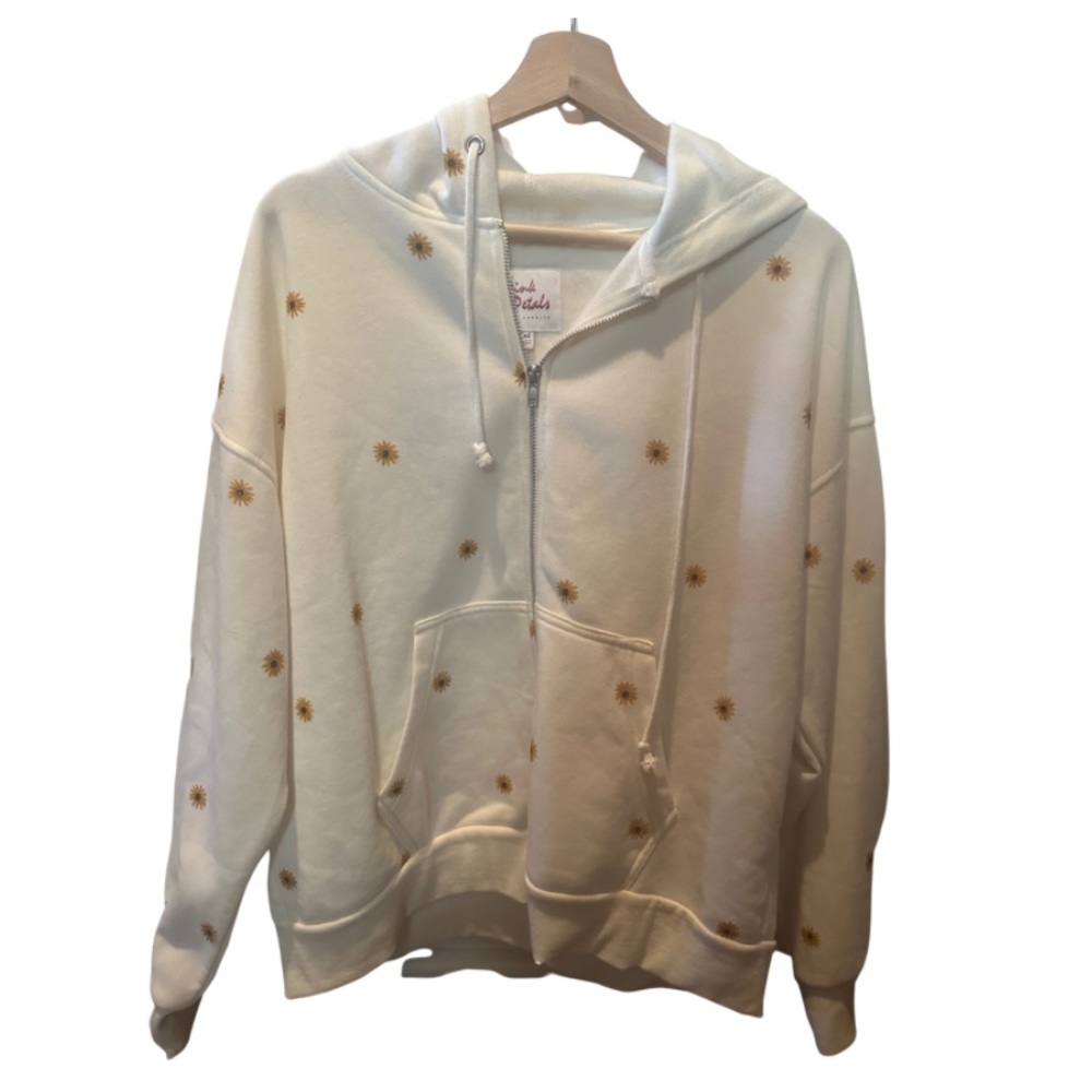 Pink petals hoodie jacket